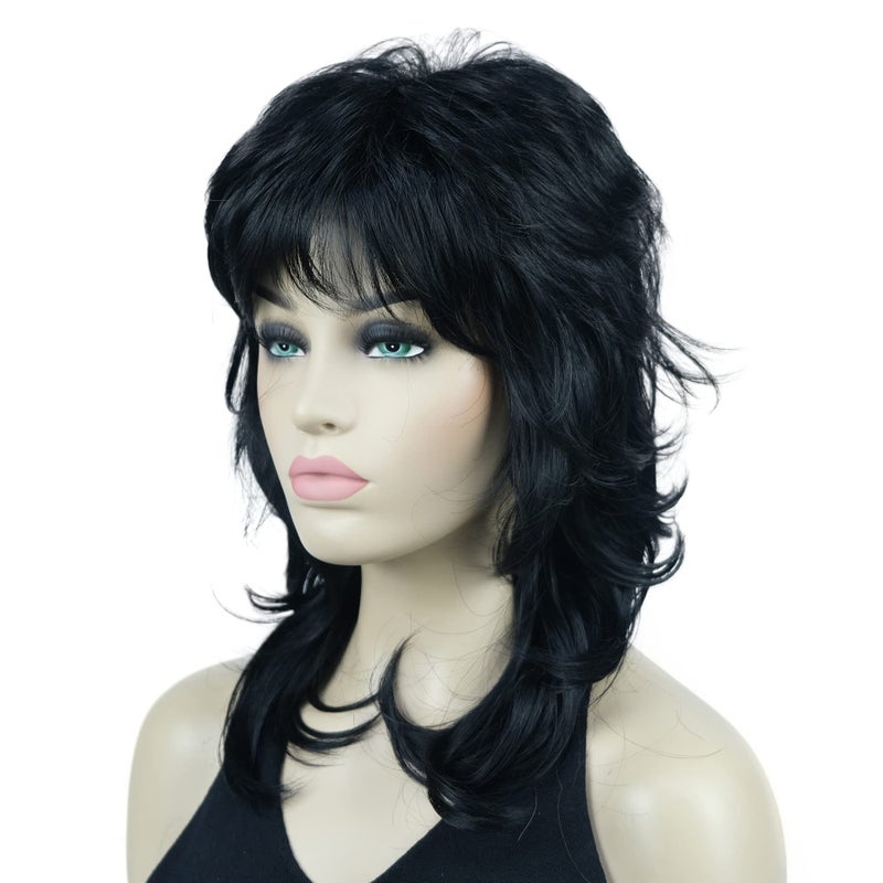 Lydell Long Soft Shaggy Layered Black Wig Classic Cap Full Synthetic Wigs - Image 3